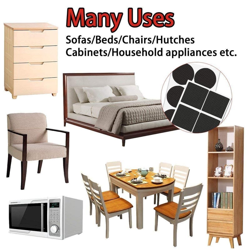 36 pcs Adhesive Rubber Furniture Feet Floor Protector Pads Anti-Skid Scratch D I Y Resistant Mats Table Legs Stools Chairs Protection - Image 3