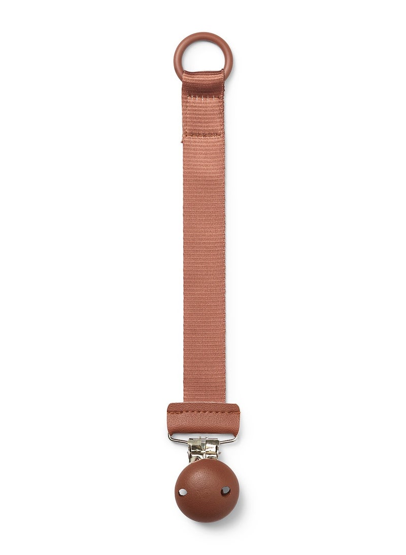 Elli Junior Elodie Details -  Wood Pacifier Clip - Burned clay - Image 1