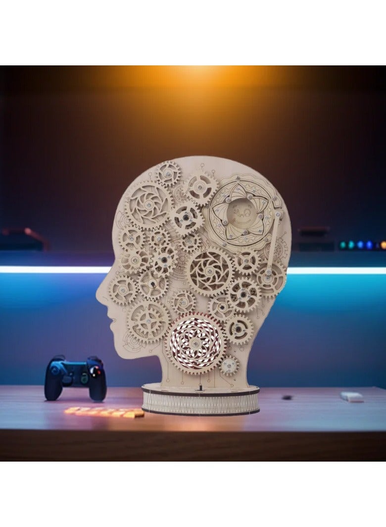 Puzzles,   DIY Wooden,  3D Handmade  Mechanical Gear Brainstorming, Movable Creative Educational Fun, Wooden Puzzles Gifts for Kids/Teens/ Adults  - Image 3