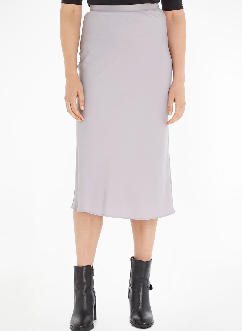 CALVIN KLEIN High Waist Midi Skirt - Image 1
