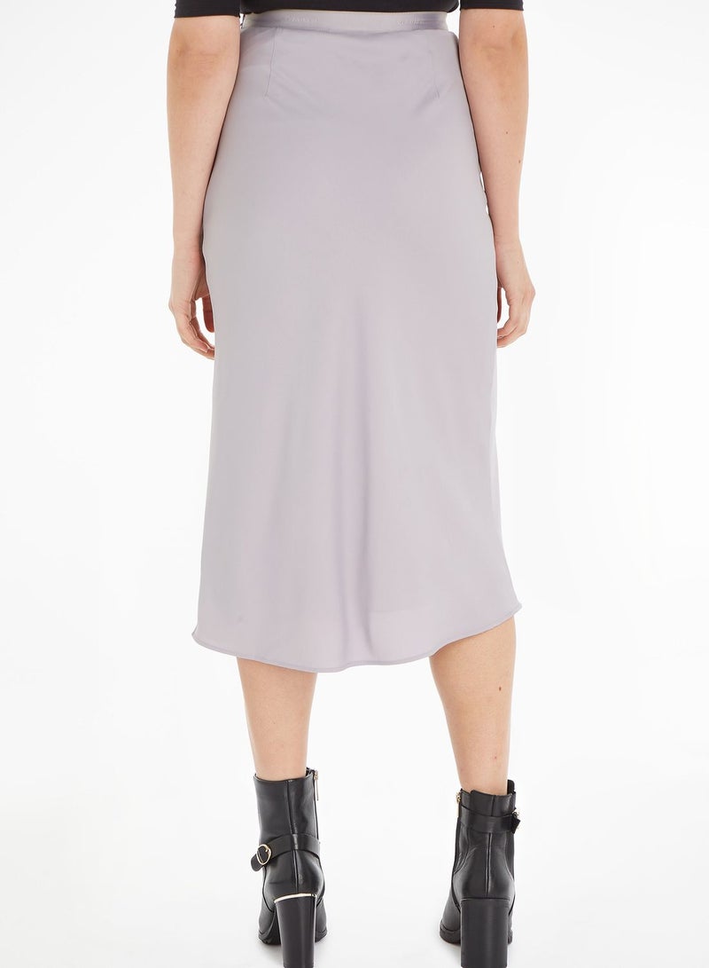 CALVIN KLEIN High Waist Midi Skirt - Image 2
