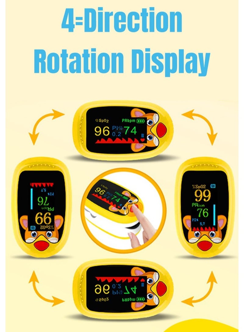 Pulse Oximeter Children's Portable Finger Clip Oximeter Home Pulse Heart Rate Detector - Image 4