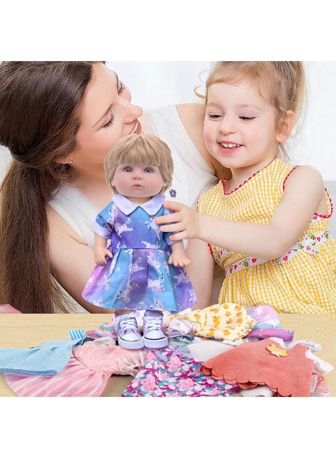 Digabi Girl Doll Clothes and Accessories 12 Sets Doll Clothes for 12 Inch Dolls Alive-Baby Doll Clothes Dress Pajamas Swimsuits Lovely Baby Doll Outfits Accessories for Christmas Birthday for Little Girl - Image 3