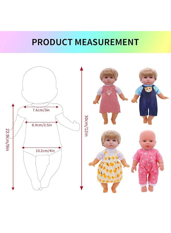 Digabi Girl Doll Clothes and Accessories 12 Sets Doll Clothes for 12 Inch Dolls Alive-Baby Doll Clothes Dress Pajamas Swimsuits Lovely Baby Doll Outfits Accessories for Christmas Birthday for Little Girl - Image 1