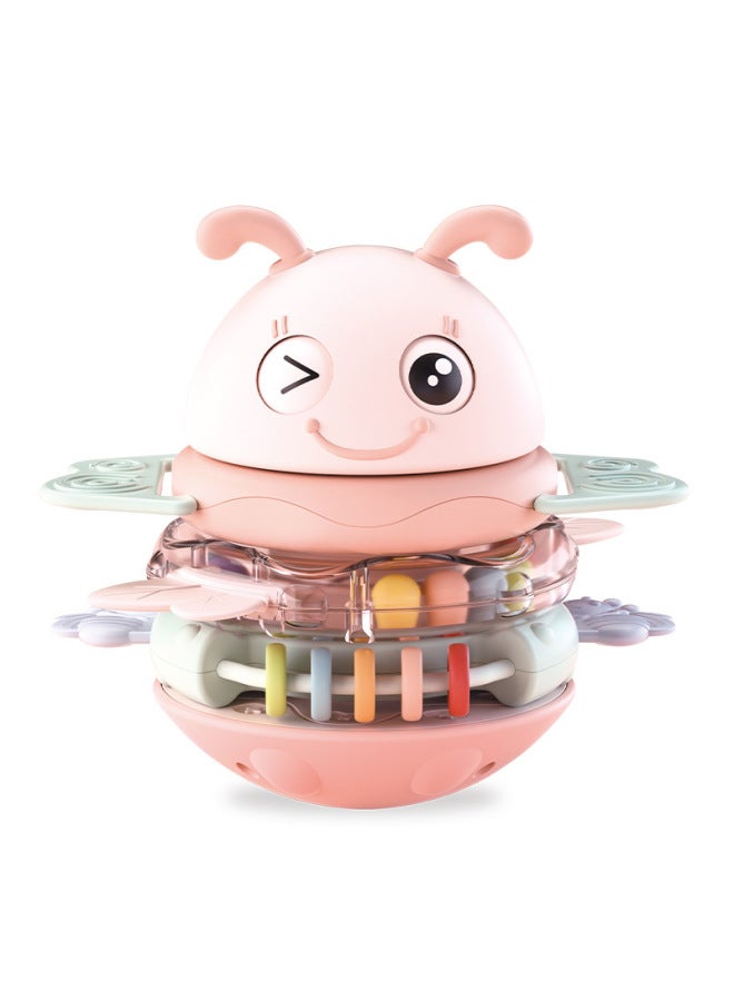 Stacking Music Rattle Can Bite 0-1 Year Old Baby Music Tumbler Transfer Music Early Education Toy-Color:Music Tumbler Stack Music (powder)-Specifications:15*15 - Image 1