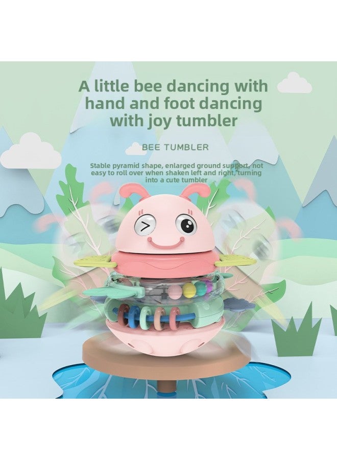 Stacking Music Rattle Can Bite 0-1 Year Old Baby Music Tumbler Transfer Music Early Education Toy-Color:Music Tumbler Stack Music (powder)-Specifications:15*15 - Image 4