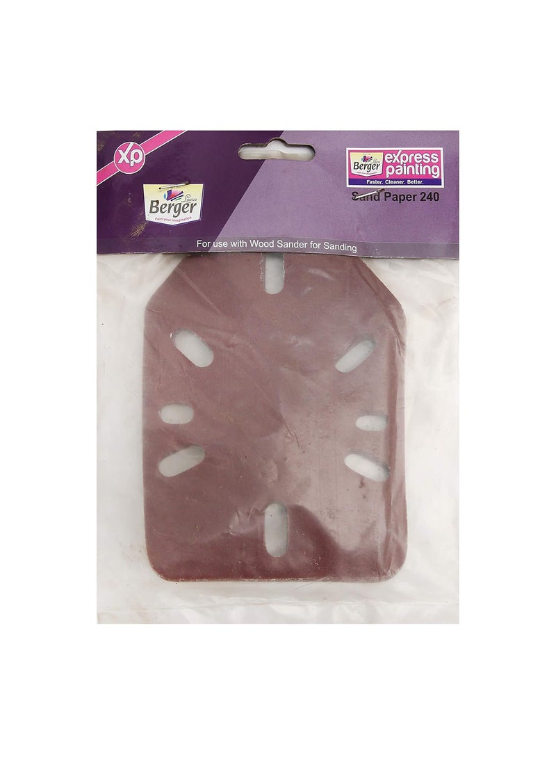 Berger Berger Sanding Disc Sand Paper Polishing Sand Paper Grade 240 Hook and Loop Assorted Sanding Paper Pack of 2  - Image 1
