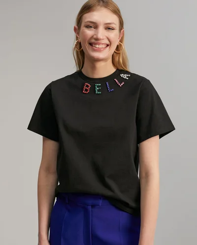Lola Casademunt T-shirt with rhinestone detail