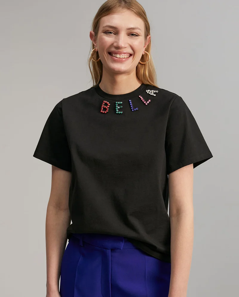 Lola Casademunt T-shirt with rhinestone detail