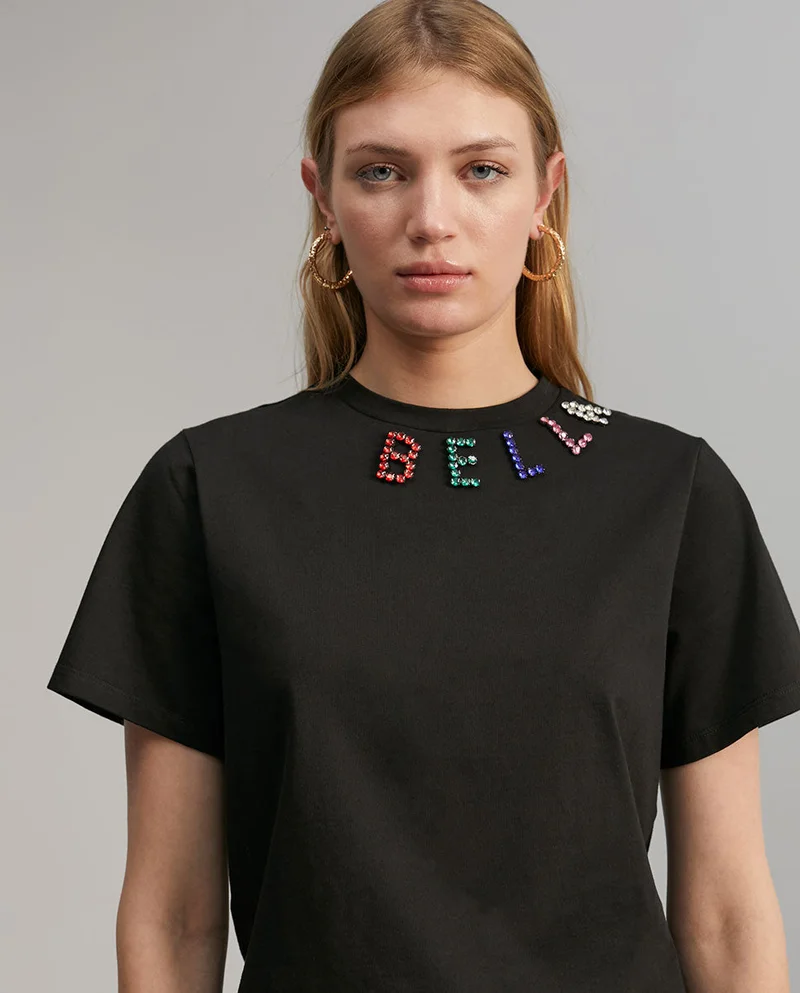 Lola Casademunt T-shirt with rhinestone detail
