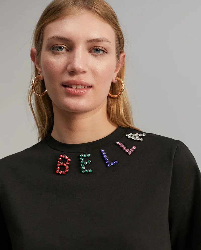 Lola Casademunt T-shirt with rhinestone detail