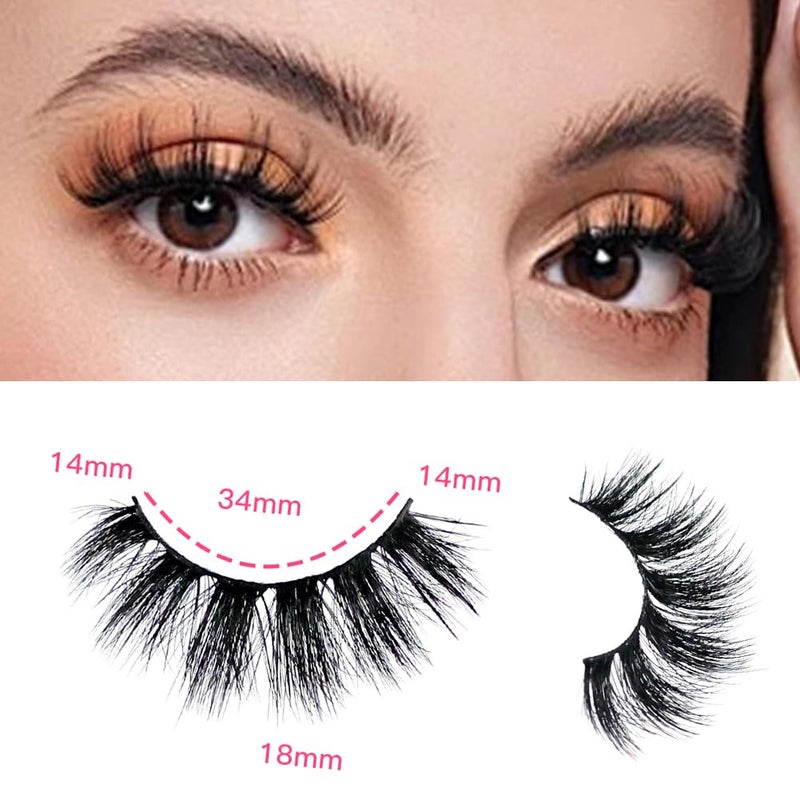Azenlo False Eyelashes 48 Pairs Faux Mink Lashes 14mm Wispy Lashes 3D Fluffy Cat Eye Lashes Pack Bulk Wholesale Strip Lashes(style 48-032) - Image 2
