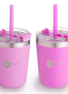 Insulated Stainless Steel Kids Cups with Lid and Straw, Stackable, Sippy, 2-Pack, Purple, Pink - pzsku/ZFA814520DE93AC8D581AZ/45/_/1691615703/ba0befc1-07d4-4010-a3da-2d580d30e89d