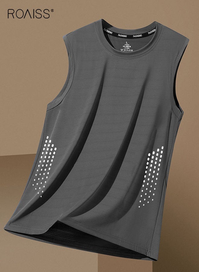 roaiss Mens Cooling Workout Set 2 Piece Basketball Jersey and Shorts Quick Dry Tank Top Gym Running Clothes Summer Sports Athletic Wear for Men - Image 5