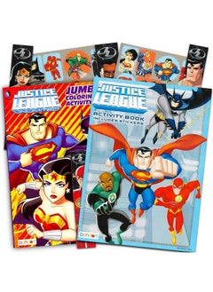 Bendon Publishing Dc Comics® Justice League Coloring And Activity Book Bundle With 2 Books Featuring Batman Superman Wonder Woman Green Lantern The Flash Aquaman And Cyborg  - Image 1