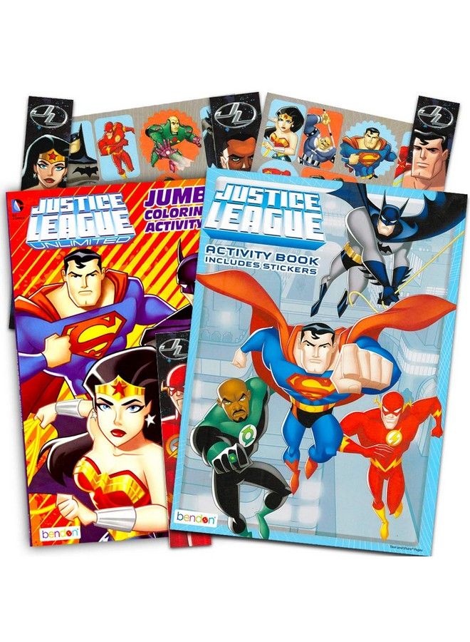 Bendon Publishing Dc Comics® Justice League Coloring And Activity Book Bundle With 2 Books Featuring Batman Superman Wonder Woman Green Lantern The Flash Aquaman And Cyborg - Image 2
