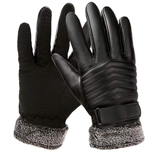 Alexvyan -20℉ Snow & Windproof Thermal Soft Fur Warm Winter Gloves (Fur/Fleece Inside) for Riding, Protective Warm Hand Riding Cycling, Byke, Bike, Scooty,Motorcycle for Men & Boy,Male (Black) - Image 2