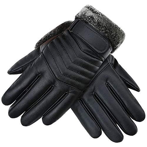 Alexvyan -20℉ Snow & Windproof Thermal Soft Fur Warm Winter Gloves (Fur/Fleece Inside) for Riding, Protective Warm Hand Riding Cycling, Byke, Bike, Scooty,Motorcycle for Men & Boy,Male (Black) - Image 3