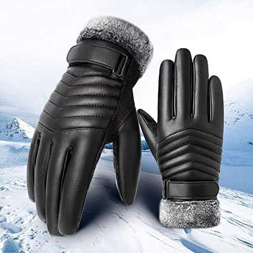 Alexvyan -20℉ Snow & Windproof Thermal Soft Fur Warm Winter Gloves (Fur/Fleece Inside) for Riding, Protective Warm Hand Riding Cycling, Byke, Bike, Scooty,Motorcycle for Men & Boy,Male (Black) - Image 4