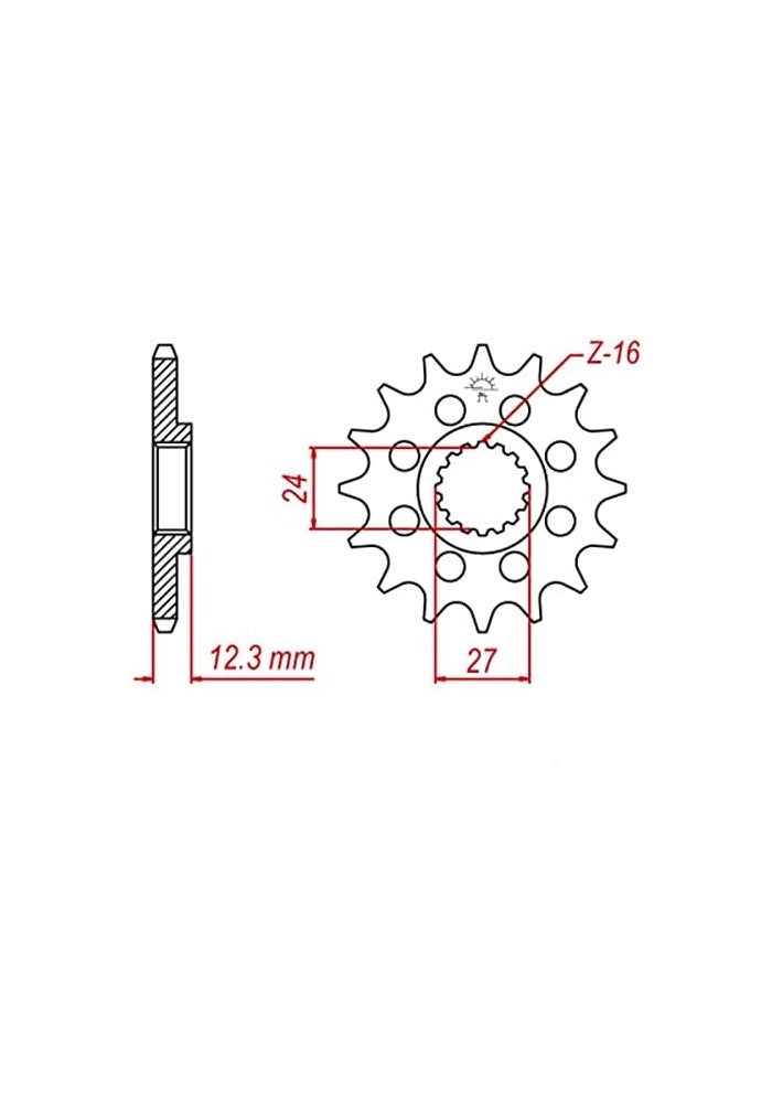 Wivplex 525 Chain 17T Motorcycle Front Sprocket Pinion - Image 2