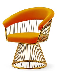 DubaiGallery Chair with Gold Legs,Modern Armchair Vanity Chair Stool for Makeup Room Comfy Dining Chairs Modern Classic Leather Side Sofa Chair Heavy Duty Kitchen Chairs/White 