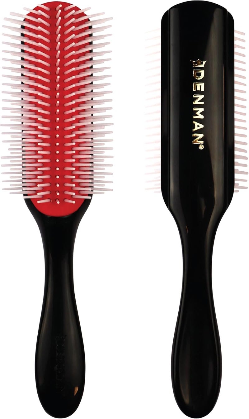 Denman D4 Large Styling Brush with Nine Rows of Sculpted Nylon Pins for Curly Hair - Image 1