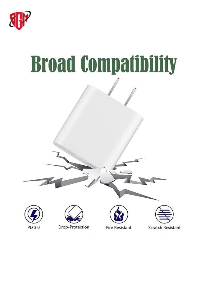 BGM - Fast Charger iPhone [Apple MFi Certified] 20W USB C PD Adapter with 3FT Type-C to Lightning Cable Compatible with iPhone 13 12 Pro Max Mini 11 XS - Image 1