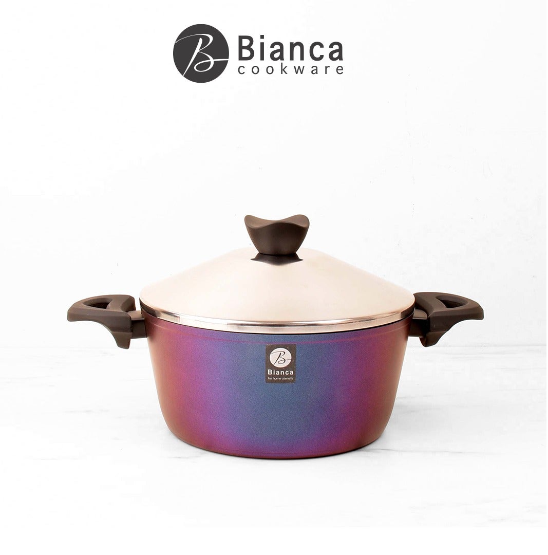 Bianca Granite Pot – 28 cm With Stainless Steel Lid,Thickness 4mm
