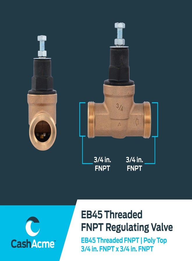 Cash Acme صمام تنظيم الضغط Cash Acme EB45، ملولب 3/4 بوصة NPT، غطاء بولي، 60 رطل لكل بوصة مربعة، PVA16P-DTH-60 - Image 5