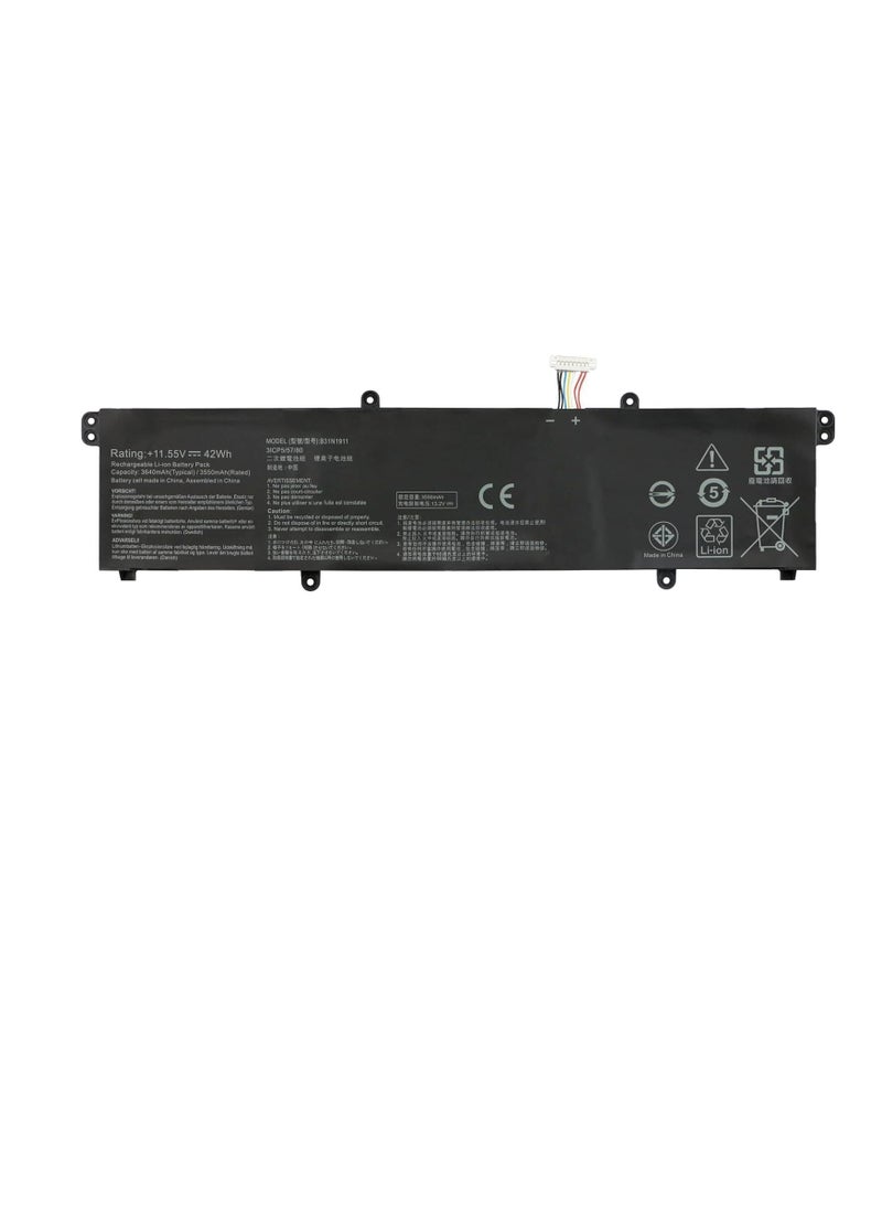 Terabyte - B31N1911 C31N1911 Laptop Battery Compatible for ASUS VivoBook Flip K413EA K413FA K413FP S433EA S433FA TM420U TM420UA TP420UA TP470EA TP470EZ X413EA X413JA 11.55 42Wh - Image 1
