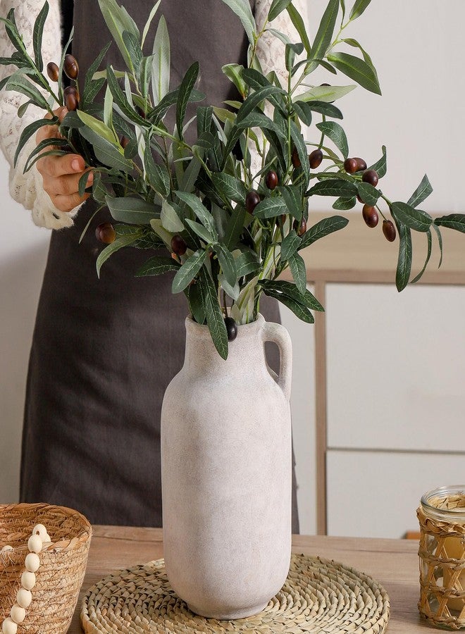 Vanselia Ceramic Flower Vase Home Decor - Table Flowers Vases Living Room Bedroom Plant Decoration Modern Farmhouse Vintage for Kitchen Shelf Office Coffee Dining Desk House Women Gift (Rustic, 9.7") - Image 5