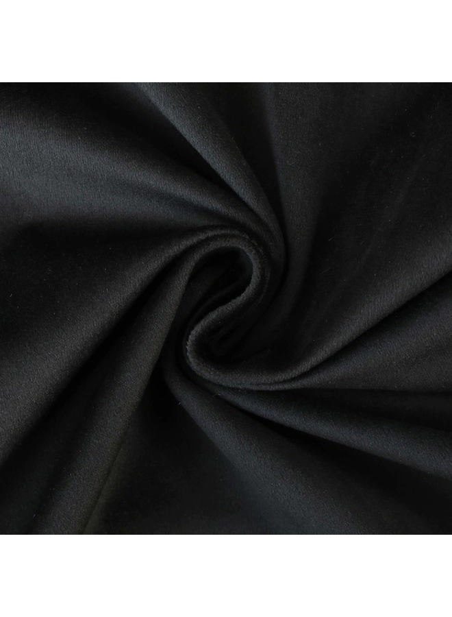 LIGICKY Set of 2 Black Velvet Lumbar Pillow Covers Modern Minimalist Style Solid Decorative White Rope Edging Soft Rectangle Cushion Cases for Sofa Bedroom Party Décor, 12 x 20 inch - Image 5
