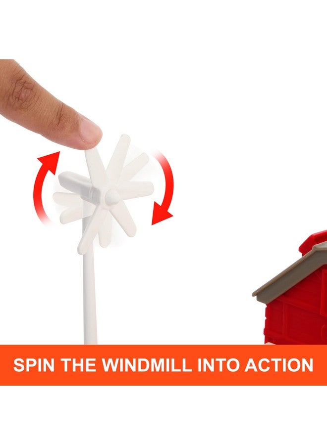 Matchbox Toy Car & Playset, Action Drivers Farm Adventure with 1:64 Scale Tractor & Trailer, 2 Hay Bales & Detachable Goat, Horse & Cow Figures & Sounds - Image 4