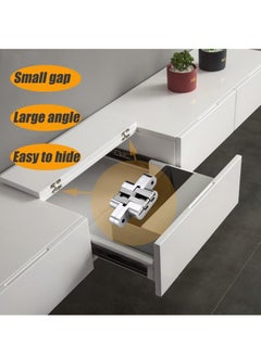 Y&D Concealed Door Hinge, 180-degree M60x13 Folding Screen Hinge zinc Alloy Stainless Steel Cross (2 Pieces)  - Image 3