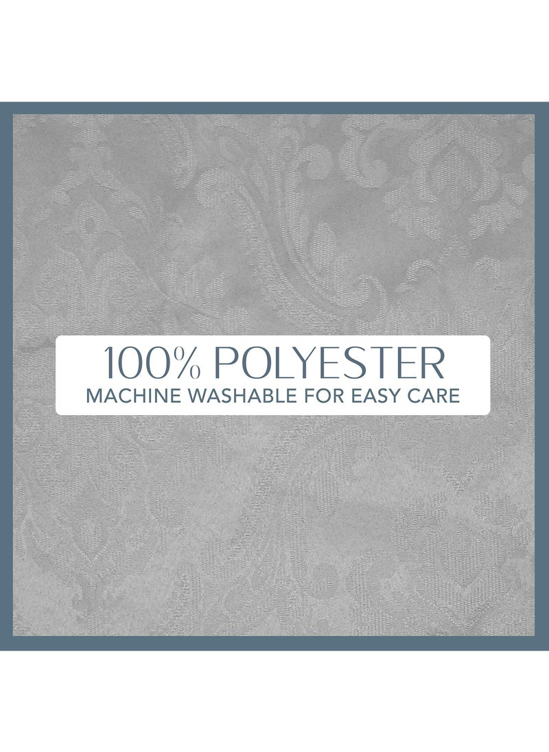 RARELY Set of 4 Grey Elegance Damask Table Fabric Placemats  Handkerchief Wedding 13 x 19inch  - Image 3