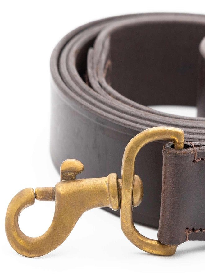Jeffers Pet Flat Leather Dog Leash with Handle, Long Training Lead with Brass Hardware for Walking, Hiking, Small to Medium Dogs, Classic Chestnut Strap - Gifts for Dog Lovers - 3/4" W x 6' L - Image 5