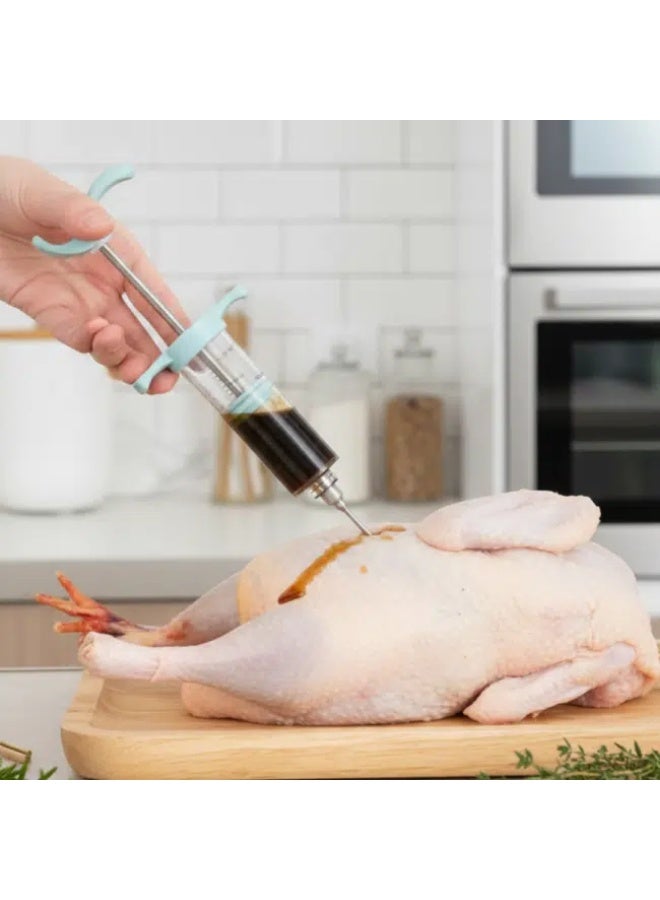 داني هوم حقنة داني هوم لتتبيل اللحوم 30 مل – حقنة لحوم من الفولاذ المقاوم للصدأ للدجاج والديك الرومي والشواء، حقنة لنكهة التتبيلات والصلصات - Image 2