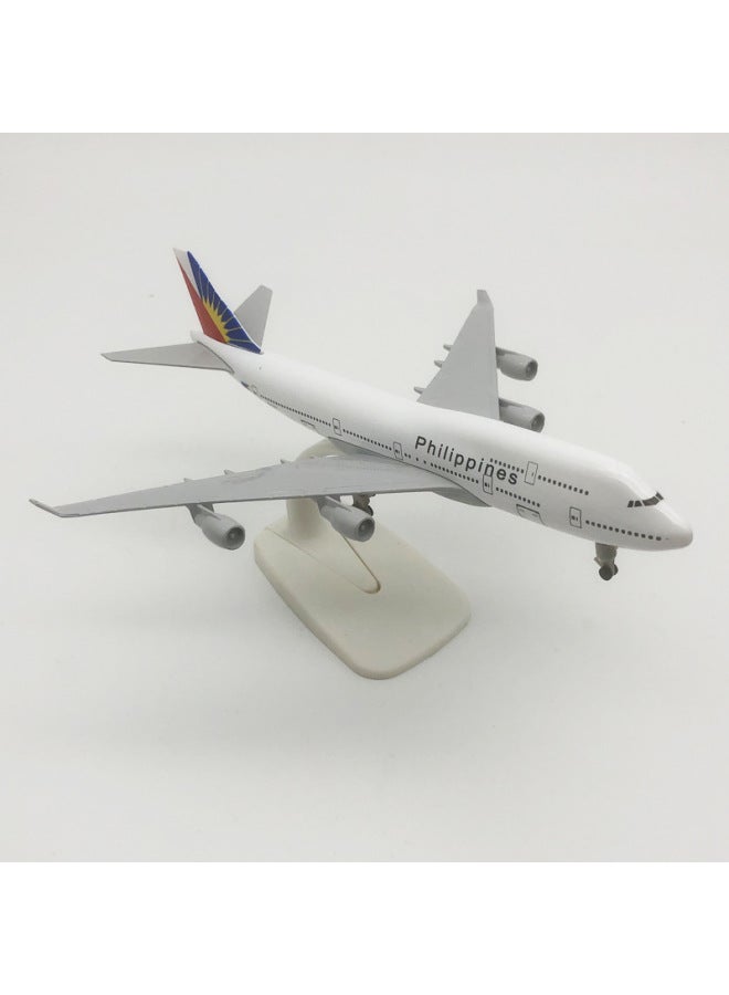 20CM Philippines Airlines B747 Artificial Aircraft Model Alloy With Landing Gear Wheels Static Ornaments Aircraft Model-Color:20CM Philippines Airlines B747  - Image 4