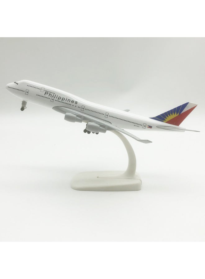 20CM Philippines Airlines B747 Artificial Aircraft Model Alloy With Landing Gear Wheels Static Ornaments Aircraft Model-Color:20CM Philippines Airlines B747  - Image 2