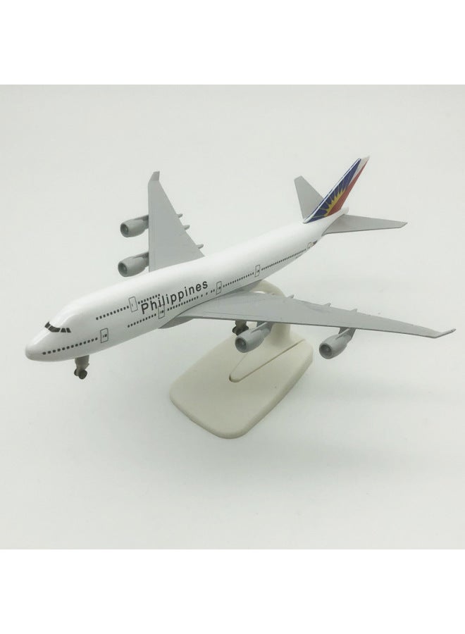 20CM Philippines Airlines B747 Artificial Aircraft Model Alloy With Landing Gear Wheels Static Ornaments Aircraft Model-Color:20CM Philippines Airlines B747  - Image 3