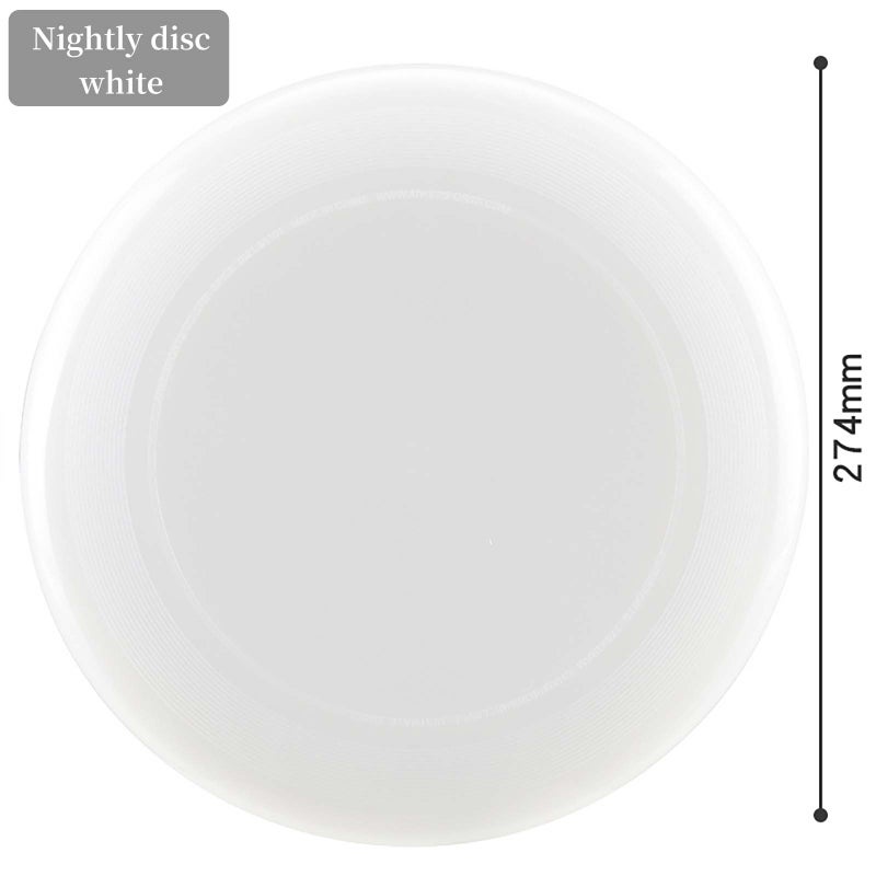 Flying Disc: 10.63 Inch 175 Gram White PE Plastic - Aerodynamic Anti-Skid Luminous Design Durable Water-Resistant Flying Disc for Park Beach Outdoor Family Games Pet Play - Image 3