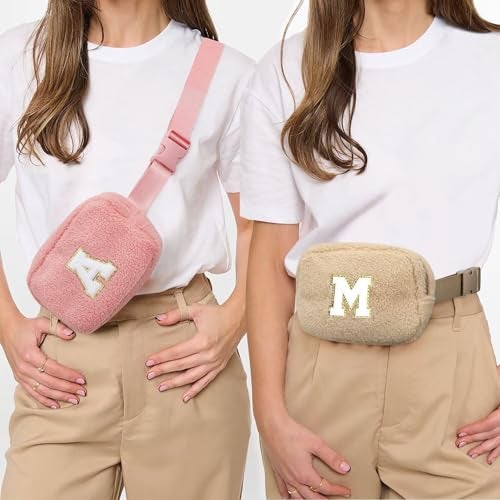 YOOLIFE Christmas Gifts for Girls, Birthday Gifts for 3 4 5 6 7 8 9 10 11 12 13 Year Old Girls Daughter Sister, Initial Purse Crossbody Bag Belt Bag Fanny Pack, Pink C - Image 4