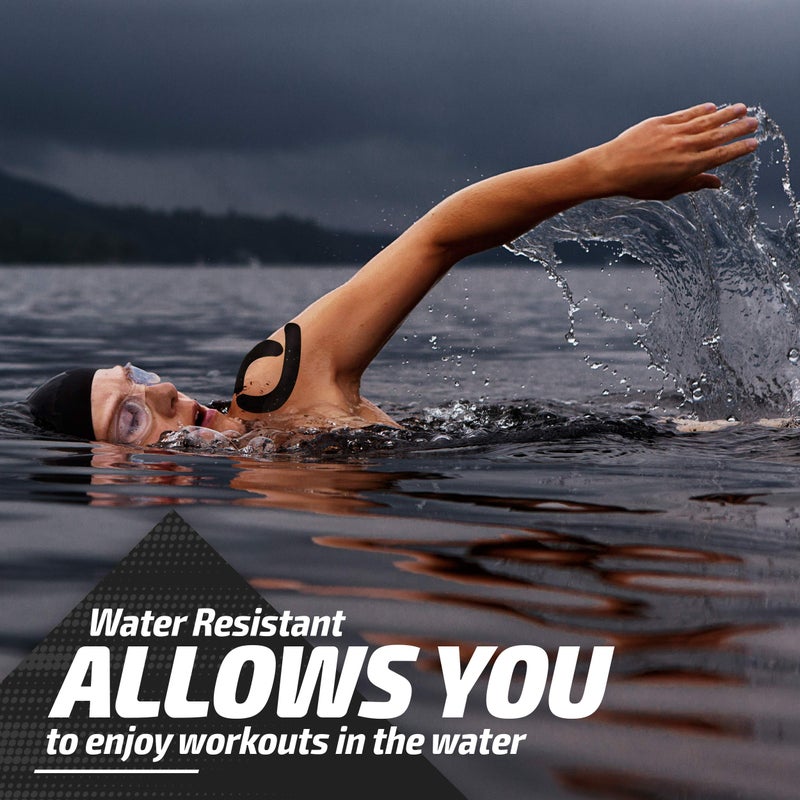 Physix Gear Sport Physix Gear Cotton Kinesiology Tape Roll 16ft, Latex-Free Athletic Tape for Muscles/Joints, Waterproof Kinesiolgy, Stretchy Kinesiologytape, Gentle on Skin Kiniseaology Tape, Black (1 Pack), 5m - Image 4