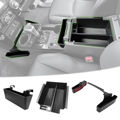 Qyebbk 3PCS Center Console Organizer for 2010-2024 Toyota 4Runner Gear Shift Side Tray Hanging and Insert Armrest Storage Boxs for 4 Runner Accessories(3PCS Center Console Organizer/Fit 10-24) - Image 1