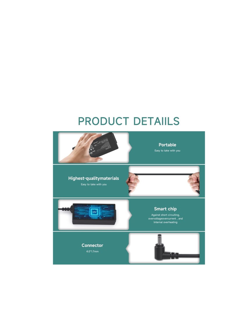 Terabyte 20V 65W/45W Laptop Charger for Lenovo, Replacement AC Adapter Ideapad, 3 5 320 310 320S 330 330S 110 110S 120S, Ideapad Flex 4 5 6 ADl45WCD 330S-15Ikb Yoga 520 530 Power Supply Cord【4.0 * 1.7mm】 - Image 3