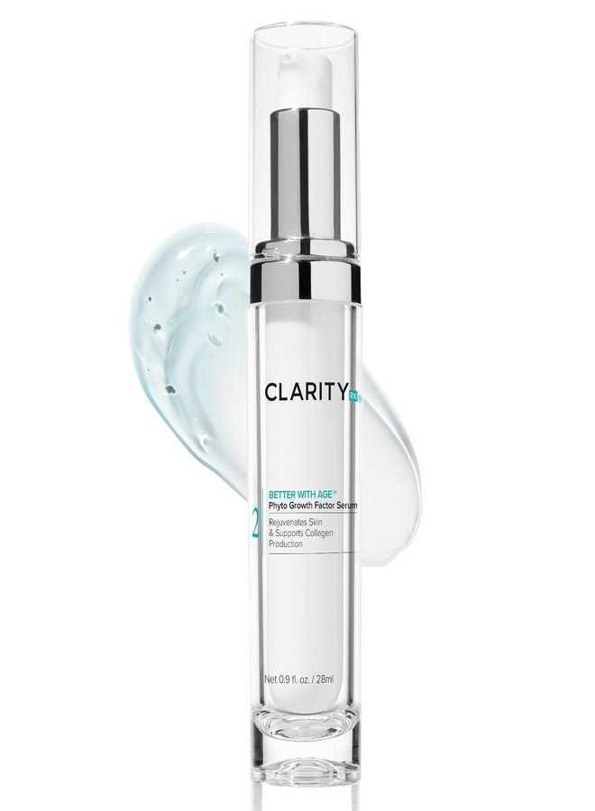 كلاريتي آر إكس سيروم الوجه ClarityRx Better With Age Phyto Growth Factor، 0.9 أونصة سائلة، سيروم مرطب مضاد للشيخوخة مع خلايا جذعية نباتية، يساعد على دعم إنتاج الكولاجين وحمض الهيالورونيك، وينعم الخطوط الدقيقة بشكل ملحوظ. - Image 1