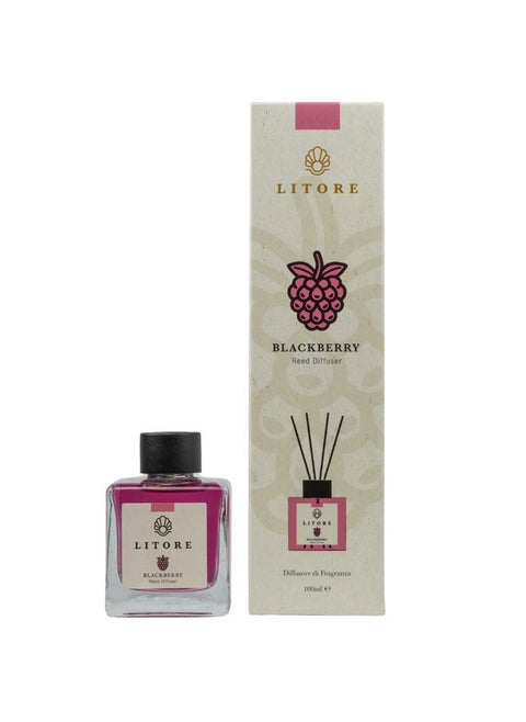 Litore Black Berry Reed Diffuser, Best Diffuser Aromatherapy Perfume, Home Fragrance, Oil Diffuser & Reed Diffuser Sticks - Perfect for Home & Office - 100 ml