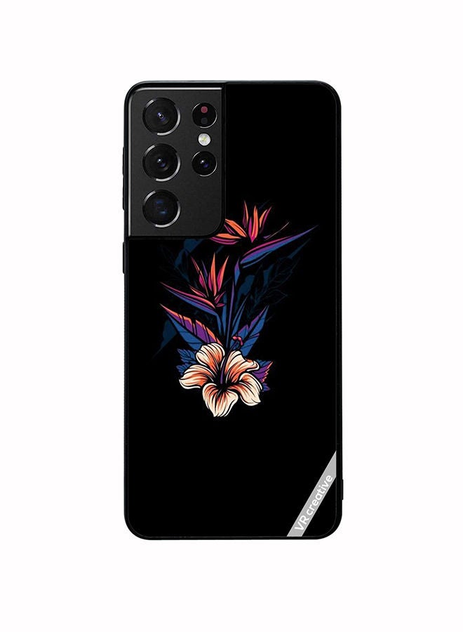 VR CREATIVE Protective Case Cover For Samsung Galaxy S21 Ultra 5G Flower Design Multicolour - Image 1