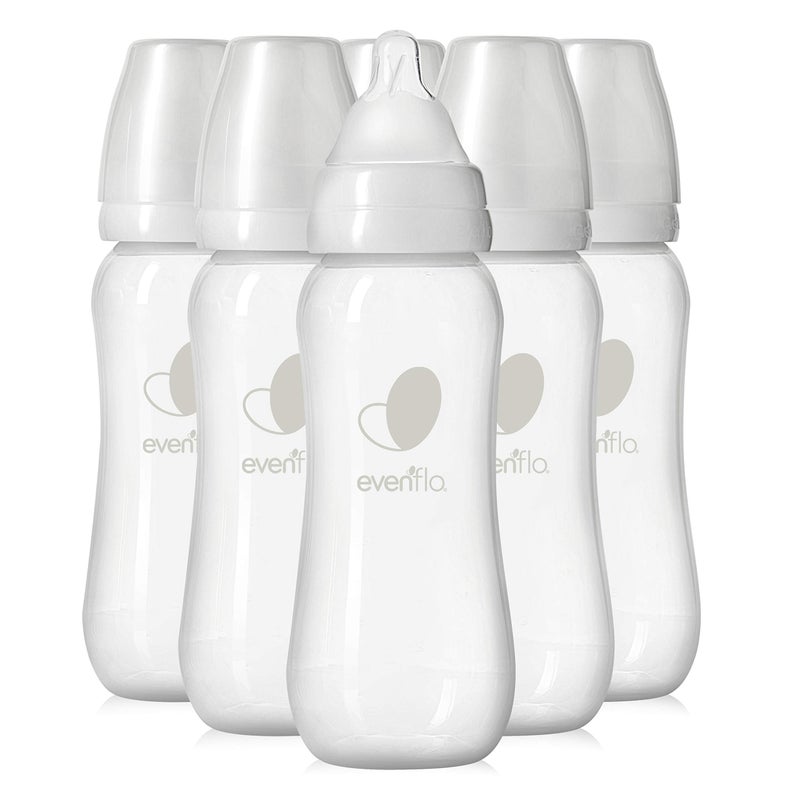 Evenflo Feeding زجاجات إيفن فلو للرضاعة المميزة بفتحة قياسية - مناسبة للأطفال حديثي الولادة والرضع - تم تطويرها بواسطة متخصصي تغذية الأطفال - 9 أونصات (عبوة من 6) - Image 1
