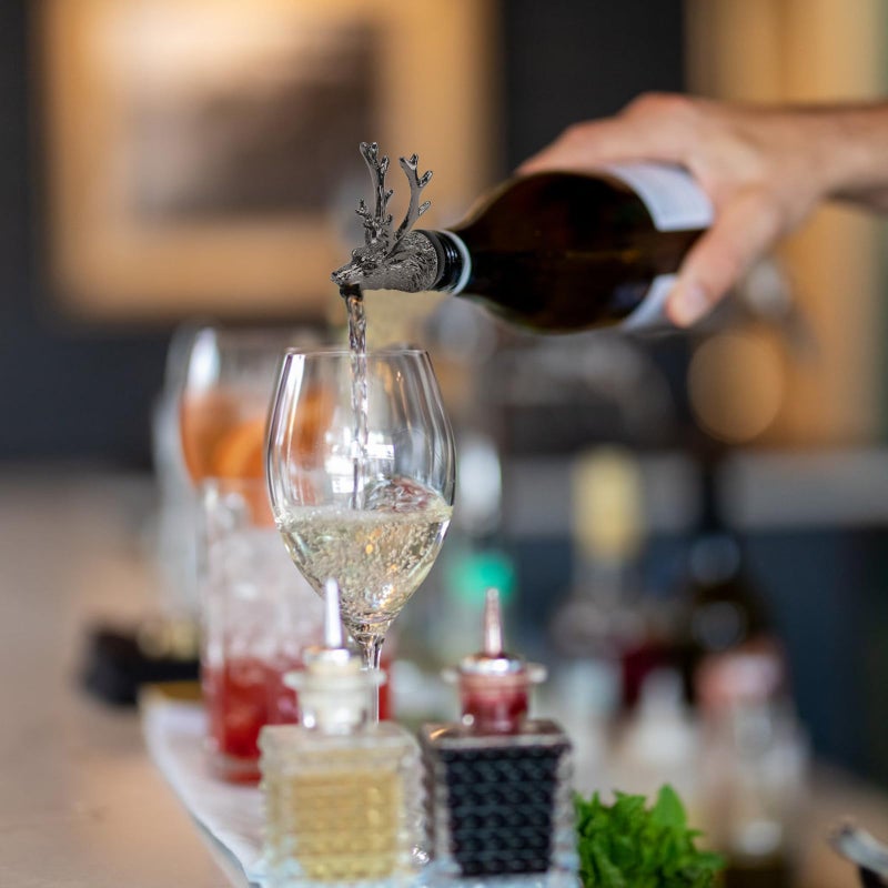 Black Silicone Deer Head Wine Pourer Spout Creative Liquor Dispenser For Home Bar - Image 5